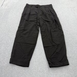 Everlane Pants Womens 10 Black Rolled Hem Pleated Grunge Goth Office Emo Baggy